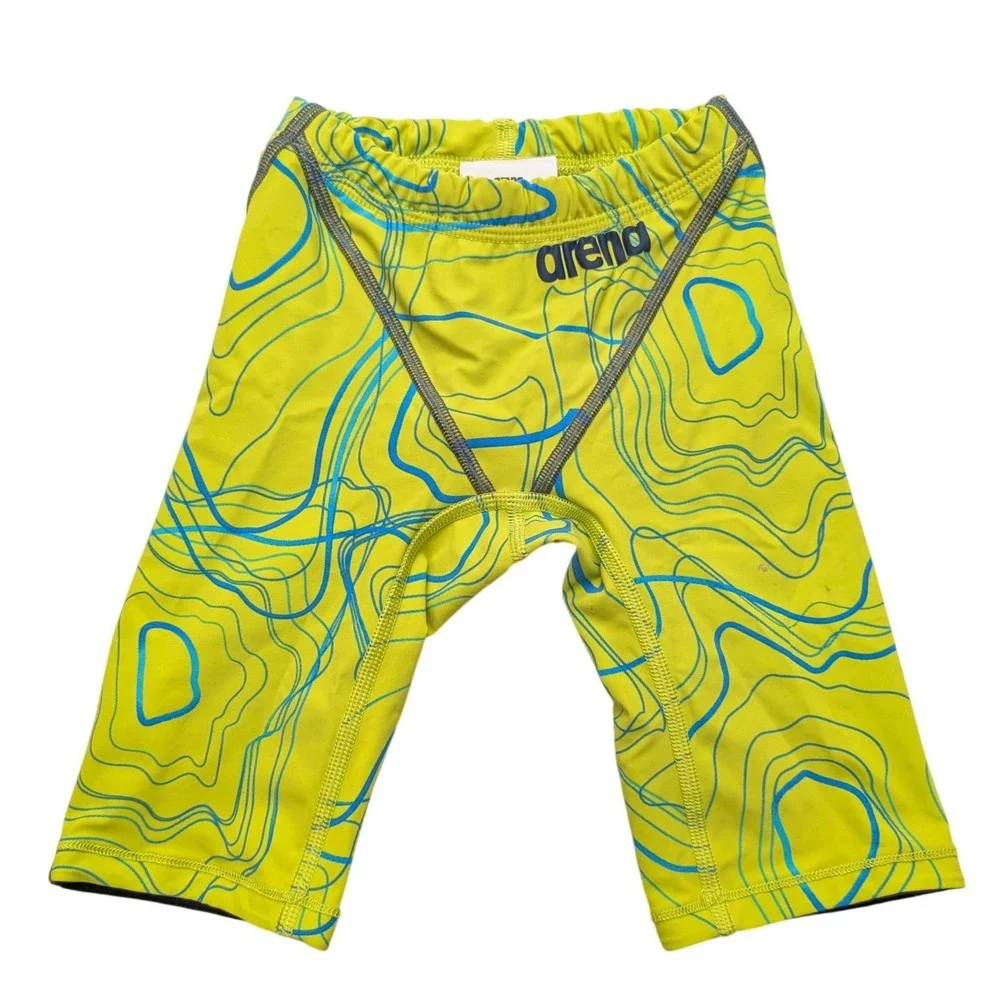 Arena Powerskin ST Jammer Boys 26 Green Blue Topographic Racing Swimsuit 002797